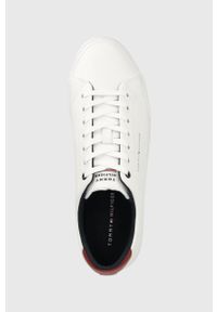 TOMMY HILFIGER - Tommy Hilfiger sneakersy skórzane TH HI VULC CORE LOW kolor biały FM0FM04687. Nosek buta: okrągły. Kolor: biały. Materiał: skóra #5