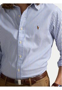 Polo Ralph Lauren Koszula 710886462003 Błękitny Custom Fit. Typ kołnierza: polo. Kolor: niebieski. Materiał: bawełna #3