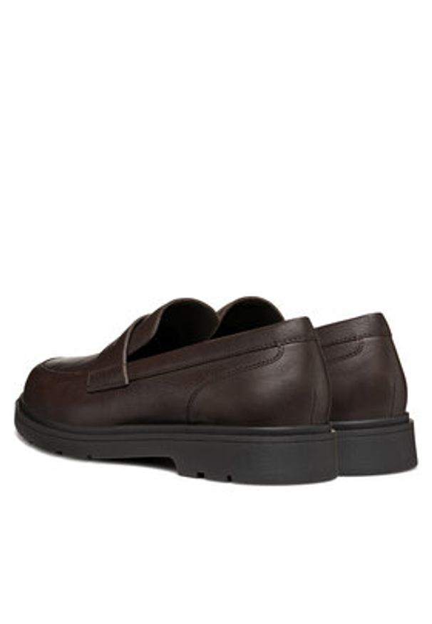 Geox Mokasyny U Spherica Ec1 U36D1A 00046 C6010 Brązowy. Kolor: brązowy. Materiał: skóra