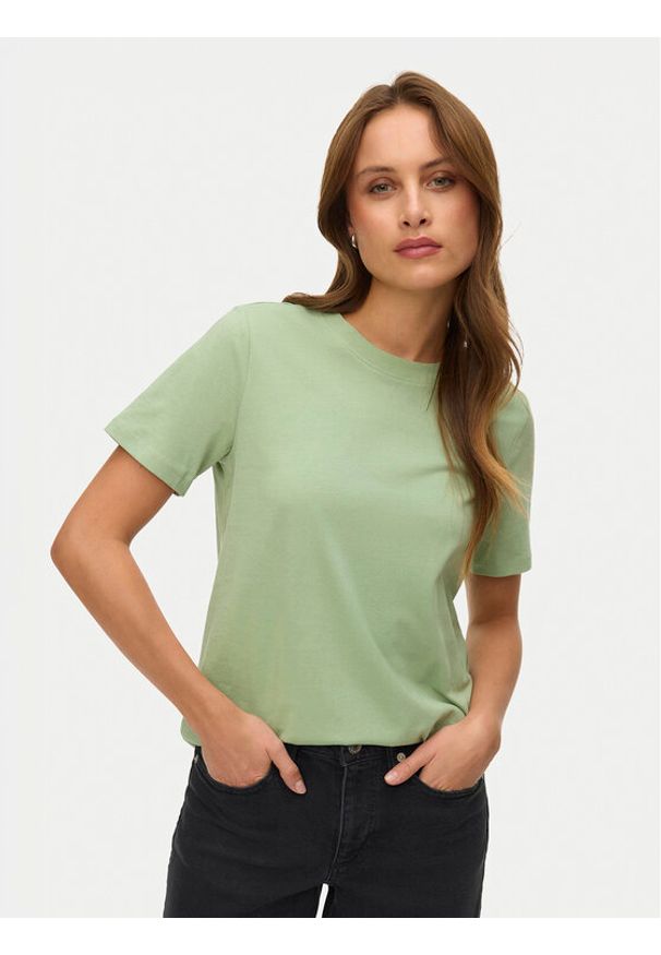 Vero Moda T-Shirt Paulina 10316991 Zielony Regular Fit. Kolor: zielony. Materiał: bawełna