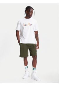 United Colors of Benetton - United Colors Of Benetton T-Shirt 3MI6U109O Biały Oversize. Kolor: biały. Materiał: bawełna #4