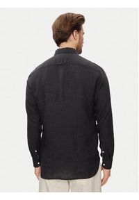 TOMMY HILFIGER - Tommy Hilfiger Koszula MW0MW34602 Czarny Regular Fit. Kolor: czarny. Materiał: len #5