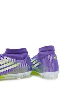 Adidas - adidas Buty do piłki nożnej F50 League Mid Firm/Multi-Ground Boots JI0886 Fioletowy. Kolor: fioletowy. Materiał: materiał