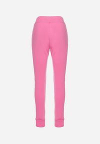 Born2be - Różowe Spodnie Dresowe z Gumką w pasie i Troczkiem Halemia. Okazja: na co dzień. Kolor: różowy. Materiał: dresówka. Długość: długie. Styl: casual, elegancki, sportowy #7