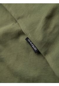 Ombre Clothing - T-shirt męski klasyczny bawełniany BASIC - khaki V6 OM-TSBS-0236 - XXL. Okazja: na co dzień. Kolor: brązowy. Materiał: bawełna. Styl: klasyczny #7