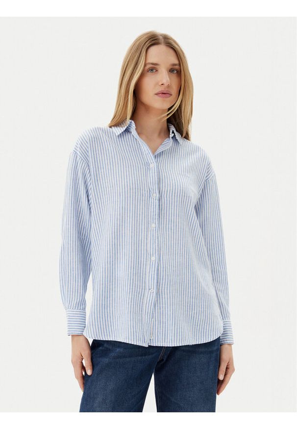 Pepe Jeans Koszula Dream PL305033 Niebieski Loose Fit. Kolor: niebieski. Materiał: bawełna