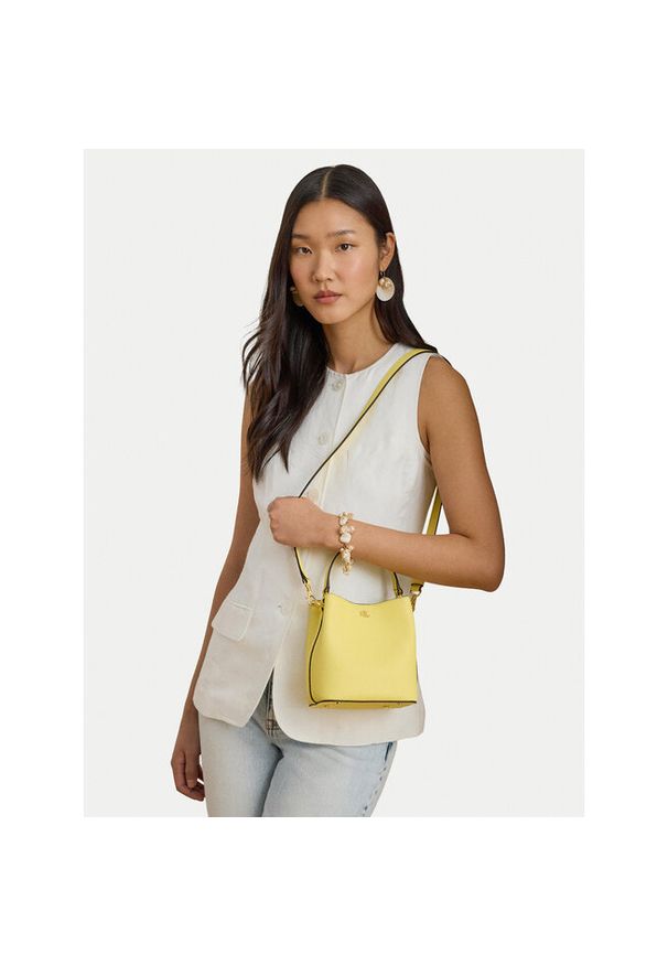 Lauren Ralph Lauren - Torebka LAUREN RALPH LAUREN. Kolor: żółty