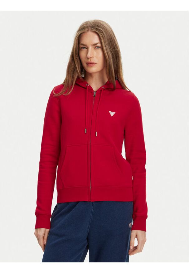 Guess Jeans Bluza W4YQ03 KC811 Czerwony Regular Fit. Kolor: czerwony. Materiał: bawełna