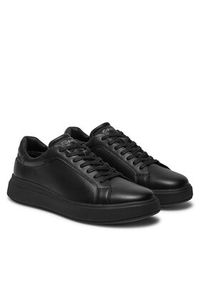 Calvin Klein Sneakersy Low Top Lace Up Lth HM0HM01016 Czarny. Kolor: czarny. Materiał: skóra #4