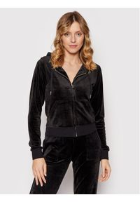 Juicy Couture Bluza Robertson JCAP176 Czarny Slim Fit. Kolor: czarny. Materiał: syntetyk