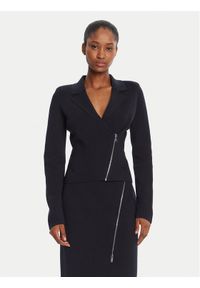 BOSS Kardigan Felendi 50542857 Granatowy Regular Fit. Kolor: niebieski. Materiał: wiskoza #1