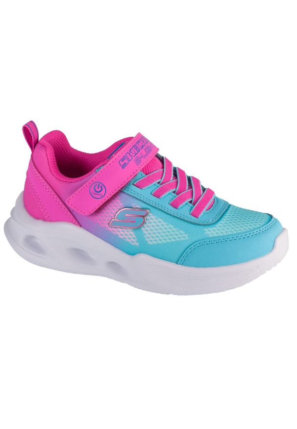 skechers - Buty sportowe Sneakersy dziewczęce, Sola Glow - Ombre Deluxe. Kolor: różowy. Materiał: syntetyk, tkanina. Model: Skechers Sport. Sport: turystyka piesza