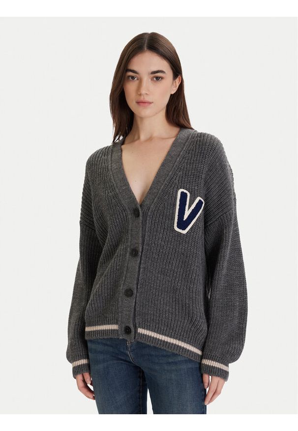 ViCOLO Kardigan 55072F Szary Regular Fit. Kolor: szary. Materiał: akryl