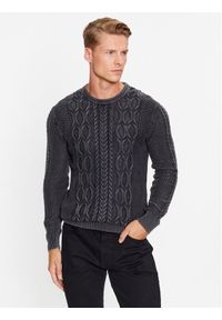 Guess Sweter Andy M3BR21 Z2BB0 Czarny Regular Fit. Kolor: czarny. Materiał: syntetyk, bawełna