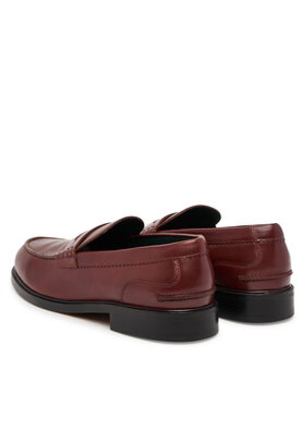 Clarks Mokasyny CraftJames Lo 26183358 Bordowy. Kolor: czerwony. Materiał: skóra