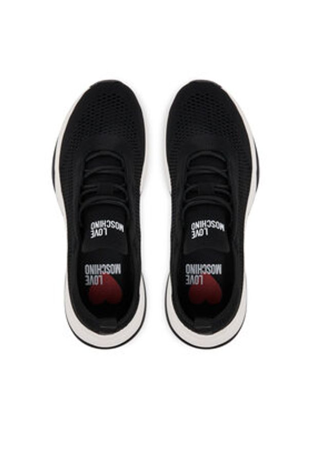Love Moschino - LOVE MOSCHINO Sneakersy JA15485G0MIYZ000 Czarny. Kolor: czarny. Materiał: materiał