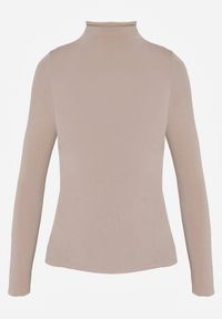 Born2be - Beżowa Bluzka z Golfem Typu Longsleeve z Wiskozy z Kaszmirem Fedine. Okazja: na co dzień. Typ kołnierza: golf. Kolor: beżowy. Materiał: wiskoza, kaszmir. Długość rękawa: długi rękaw. Styl: klasyczny, casual, elegancki #6