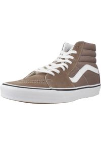 Vans - Buty VANS SK8-HI Brązowy. Kolor: brązowy. Materiał: skóra
