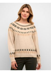 Cream Sweter Crcherry Knit 10610568 Beżowy Loose Fit. Kolor: beżowy. Materiał: syntetyk #1
