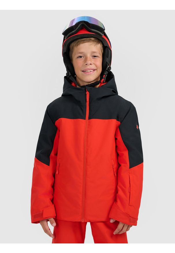 4f - 4F Kurtka narciarska membrana 5000 chłopięca - czerwona 164 (13-14 lat). Kolor: czerwony. Materiał: poliester. Sezon: lato