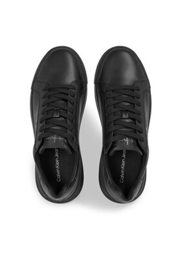 Calvin Klein Jeans Sneakersy Chunky Cupsole Mono Lth YM0YM00681 Czarny. Kolor: czarny. Materiał: skóra