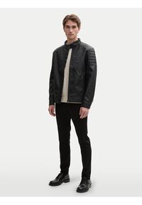 Tom Tailor Kurtka z imitacji skóry 1044100 Czarny Regular Fit. Kolor: czarny. Materiał: skóra #5