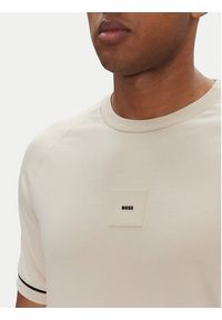 BOSS T-Shirt 50537846 Beżowy Regular Fit. Kolor: beżowy. Materiał: bawełna #3