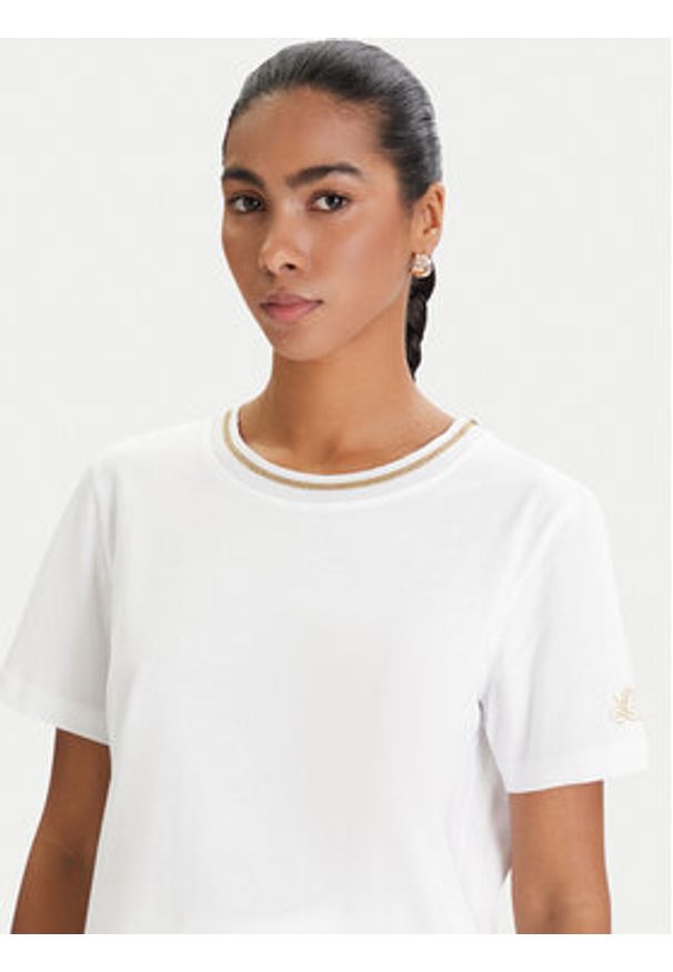 Luisa Spagnoli T-Shirt Balearica 543152 Biały Regular Fit. Kolor: biały. Materiał: bawełna