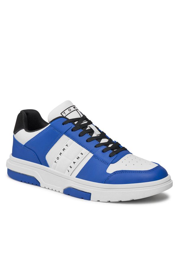 Sneakersy Tommy Jeans Tjm Leather Cupsole 2.0 EM0EM01283 Black/ Ultra Blue/ Ecru 0K5. Kolor: biały