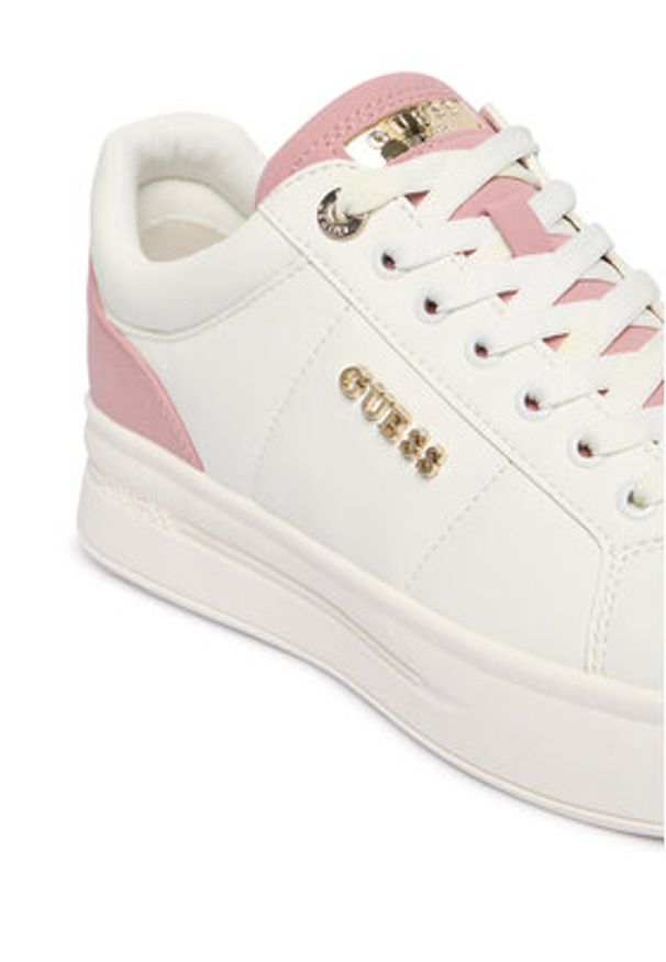 Guess Sneakersy FLFWLL ELE12 Biały. Kolor: biały. Materiał: skóra