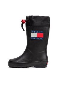 TOMMY HILFIGER - Tommy Hilfiger Kalosze Rain Boot T3X6-30766-0047 M Czarny. Kolor: czarny