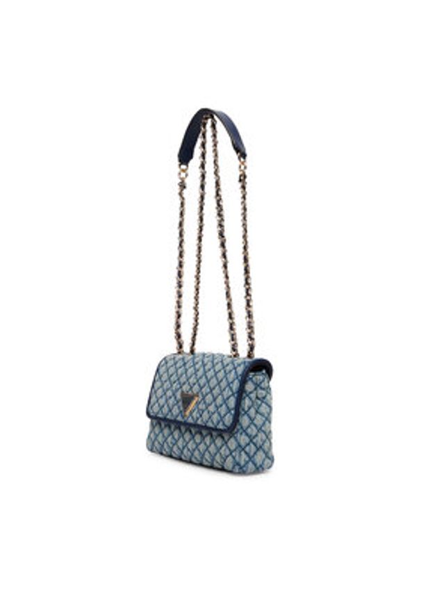Guess Torebka Giully II Mini HWDD96 73740 Niebieski. Kolor: niebieski
