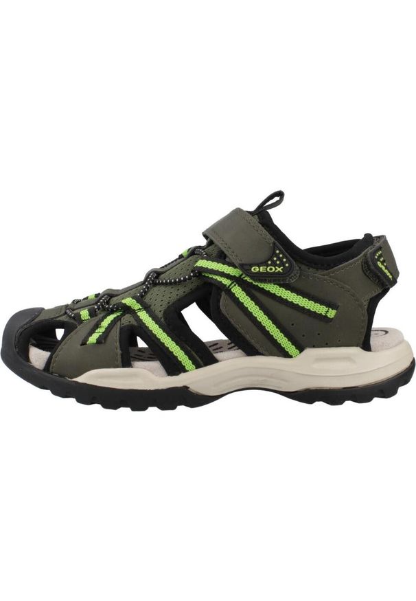 Geox - Sandały GEOX J BOREALIS B. B Zielony. Kolor: zielony. Materiał: syntetyk, tkanina. Sport: turystyka piesza