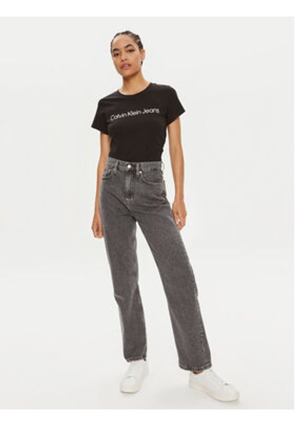 Calvin Klein Jeans Komplet t-shirtów J20J220161 Czarny Slim Fit. Kolor: czarny. Materiał: bawełna