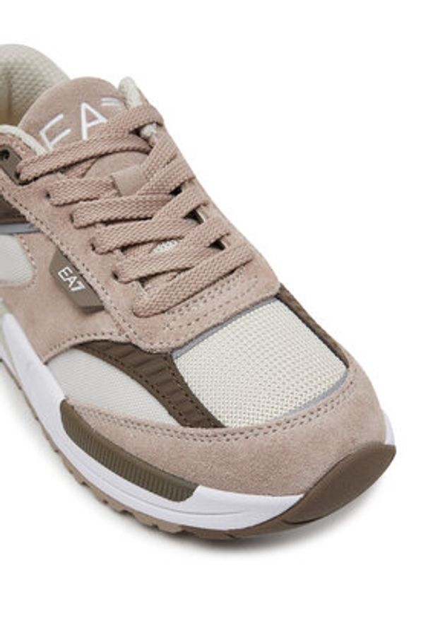 EA7 Emporio Armani Sneakersy X8X240 XK434 R972 Brązowy. Kolor: brązowy. Materiał: materiał