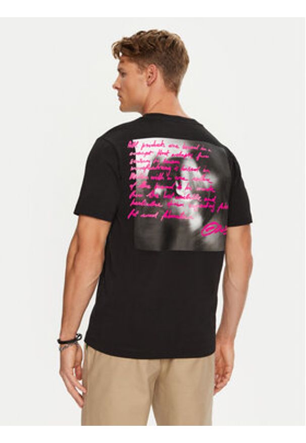 OFF-WHITE - Off-White T-Shirt OMAA027F22JER0141068 Czarny Regular Fit. Kolor: czarny. Materiał: bawełna