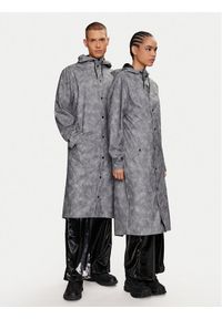 Rains Kurtka przeciwdeszczowa Longer Jacket W3 18360 Szary Regular Fit. Kolor: szary. Materiał: syntetyk #1