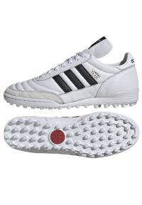 Adidas - Buty piłkarskie adidas Mundial Team Tf ID4053 białe. Kolor: biały. Materiał: zamsz, syntetyk. Wzór: aplikacja. Sport: piłka nożna