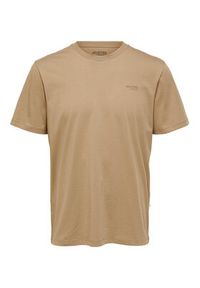 Selected Homme T-Shirt 16087858 Żółty Regular Fit. Kolor: żółty. Materiał: bawełna #4