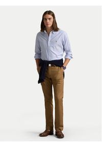Polo Ralph Lauren Koszula 710886462003 Błękitny Custom Fit. Typ kołnierza: polo. Kolor: niebieski. Materiał: bawełna #4
