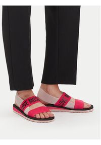 Love Moschino - LOVE MOSCHINO Sandały JA16033G0MJN460C Różowy. Kolor: różowy. Materiał: materiał #7