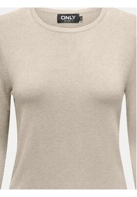 only - ONLY Sweter Venice 15333989 Beżowy Regular Fit. Kolor: beżowy. Materiał: wiskoza #5