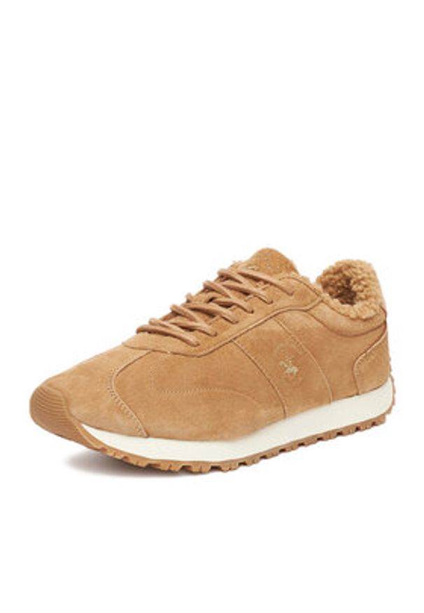 Beverly Hills Polo Club Sneakersy EO-V12-1187 Brązowy. Kolor: brązowy. Materiał: zamsz, skóra