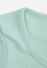 Born2be - Jasnozielony Gładki T-shirt o Krótszym Kroju Errora. Okazja: na co dzień. Kolor: zielony. Materiał: materiał, jeans. Długość: krótkie. Wzór: gładki. Styl: casual #8