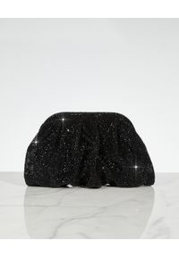 BENEDETTA BRUZZICHES - Czarna torebka z kryształami Venus Small. Kolor: czarny. Wzór: aplikacja. Materiał: z tłoczeniem. Styl: wizytowy. Rodzaj torebki: do ręki #3