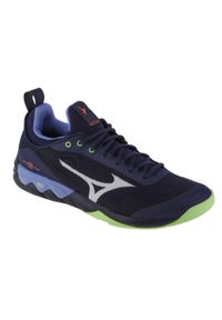 Buty siatkarskie męskie Mizuno Wave Luminous 2. Zapięcie: sznurówki. Kolor: fioletowy, niebieski, wielokolorowy. Materiał: syntetyk, materiał. Szerokość cholewki: normalna. Model: Mizuno Wave