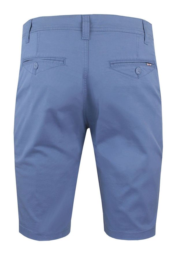 Męskie Szorty, Krótkie Spodenki - Pako Jeans - Niebieskie. Kolor: niebieski. Materiał: bawełna, elastan. Długość: krótkie. Sezon: lato. Styl: klasyczny