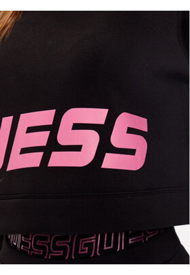 Guess Bluza V3YQ02 K7UW2 Czarny Oversize. Kolor: czarny. Materiał: wiskoza