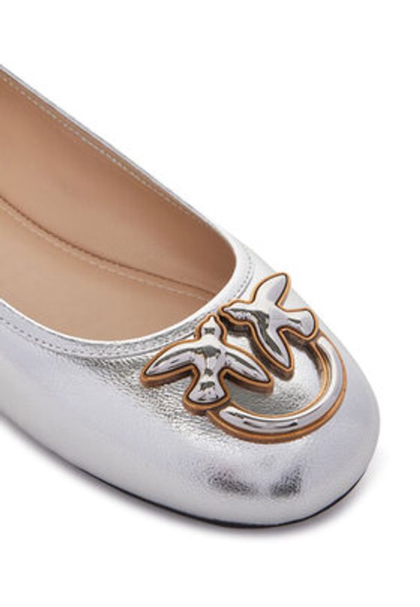 Pinko - PINKO Baleriny Gioia 03 SD0295 P049 Srebrny. Kolor: srebrny. Materiał: skóra