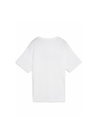Puma - Damska luźna koszulka Essentials z logo No.1 PUMA White. Kolor: biały. Materiał: guma. Wzór: nadruk. Sport: fitness